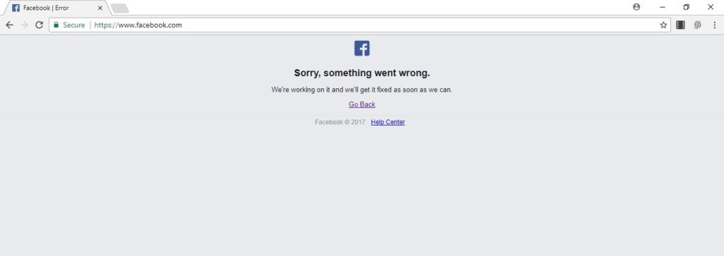 Facebook Error | Facebook Down | Facebook not working | Facebook fracaso