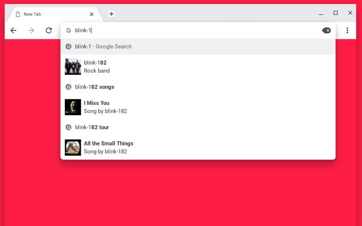 New Chrome Search bar with images
